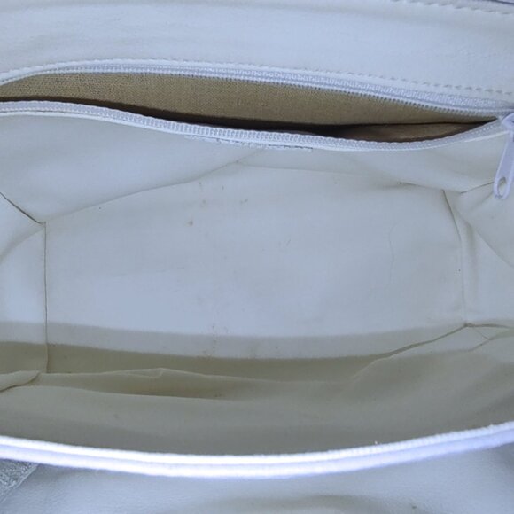 Furla 1927 leather bamboo shoulder bag w/dusty EUC - Picture 9 of 12